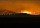 Sunset over the Black Hills with smoke from a wildfire.